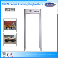 Producto de seguridad Alta sensibilidad 33 zonas a pie a través del detector de metales, puerta de seguridad